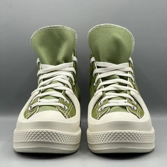 Converse Men's 9.5 Sneakers Green CTAS Construct Hi Army Platform Street A03471C